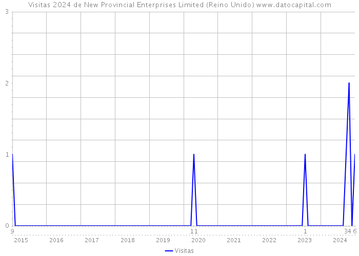 Visitas 2024 de New Provincial Enterprises Limited (Reino Unido) 