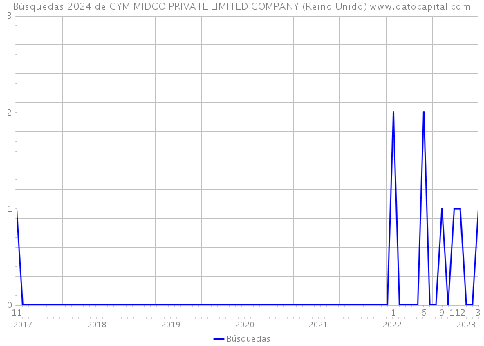 Búsquedas 2024 de GYM MIDCO PRIVATE LIMITED COMPANY (Reino Unido) 