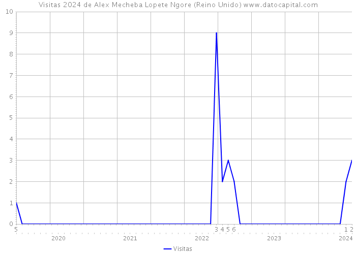 Visitas 2024 de Alex Mecheba Lopete Ngore (Reino Unido) 