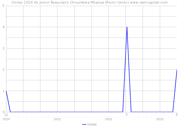 Visitas 2024 de Junior Beauclaire Choumkwa Mbanya (Reino Unido) 