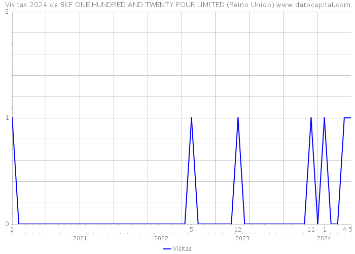 Visitas 2024 de BKF ONE HUNDRED AND TWENTY FOUR LIMITED (Reino Unido) 