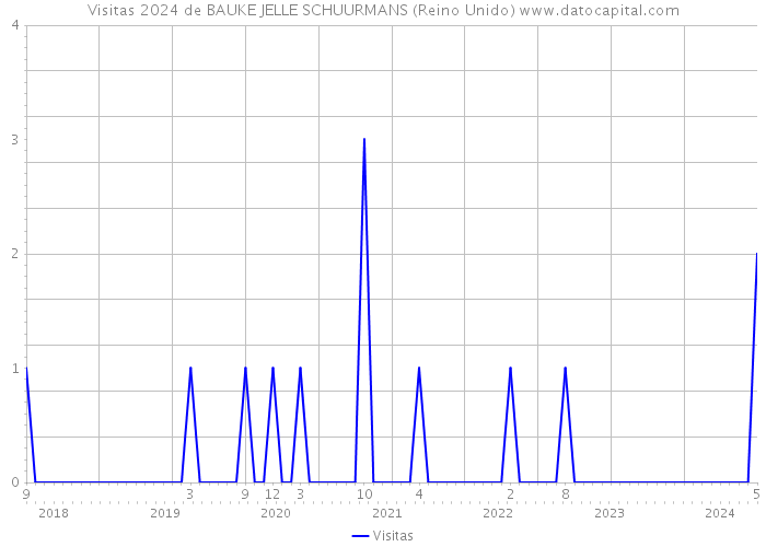 Visitas 2024 de BAUKE JELLE SCHUURMANS (Reino Unido) 