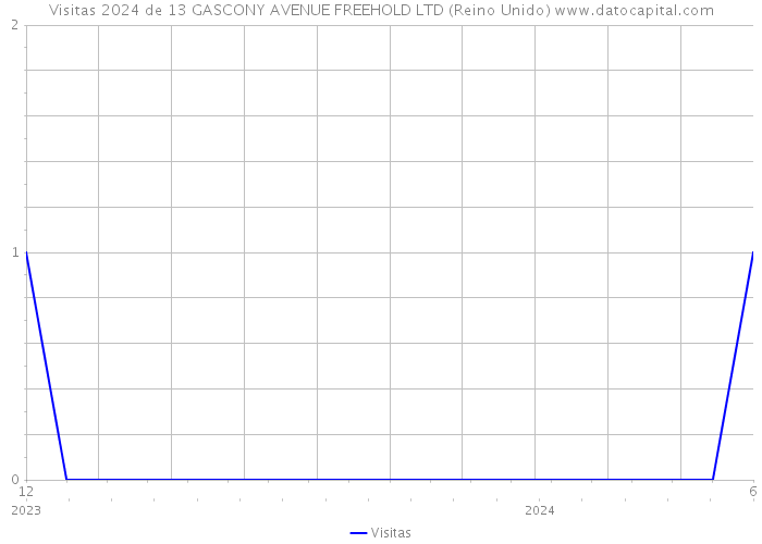 Visitas 2024 de 13 GASCONY AVENUE FREEHOLD LTD (Reino Unido) 