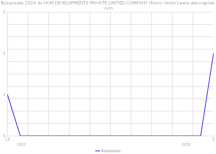 Búsquedas 2024 de NCM DEVELOPMENTS PRIVATE LIMITED COMPANY (Reino Unido) 