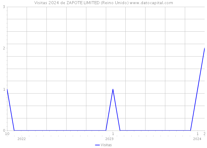 Visitas 2024 de ZAPOTE LIMITED (Reino Unido) 