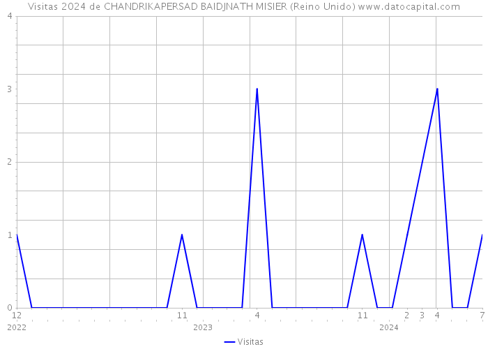 Visitas 2024 de CHANDRIKAPERSAD BAIDJNATH MISIER (Reino Unido) 