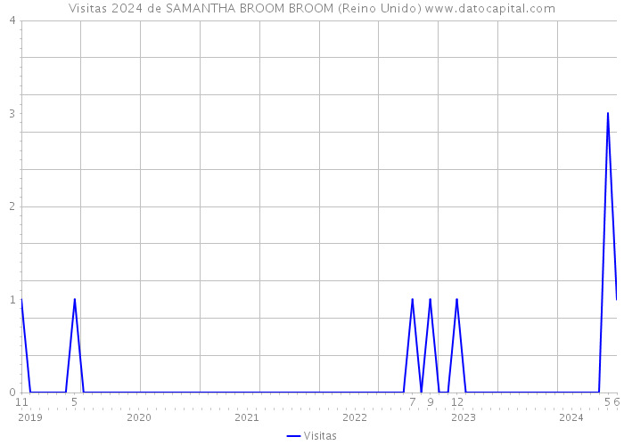 Visitas 2024 de SAMANTHA BROOM BROOM (Reino Unido) 