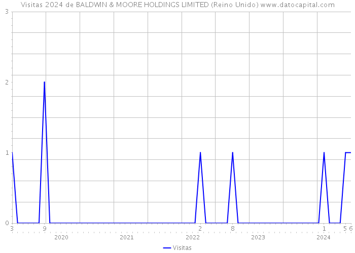 Visitas 2024 de BALDWIN & MOORE HOLDINGS LIMITED (Reino Unido) 