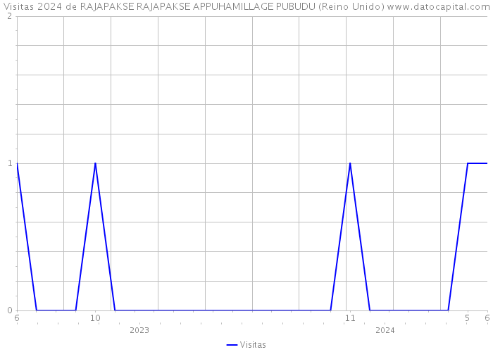 Visitas 2024 de RAJAPAKSE RAJAPAKSE APPUHAMILLAGE PUBUDU (Reino Unido) 