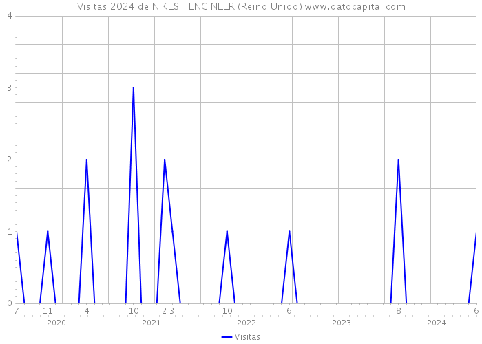 Visitas 2024 de NIKESH ENGINEER (Reino Unido) 