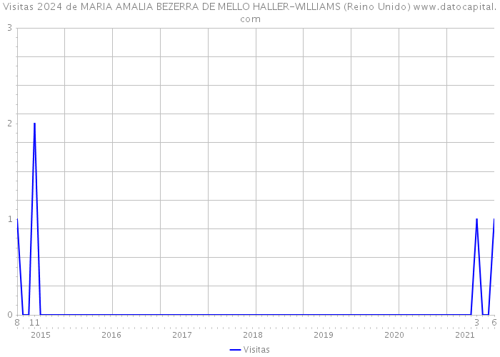 Visitas 2024 de MARIA AMALIA BEZERRA DE MELLO HALLER-WILLIAMS (Reino Unido) 