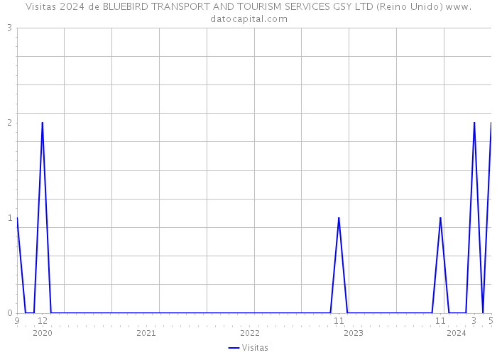 Visitas 2024 de BLUEBIRD TRANSPORT AND TOURISM SERVICES GSY LTD (Reino Unido) 