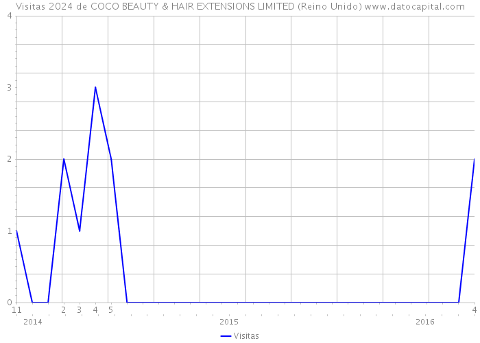 Visitas 2024 de COCO BEAUTY & HAIR EXTENSIONS LIMITED (Reino Unido) 