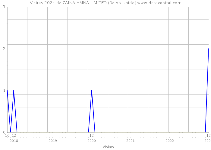 Visitas 2024 de ZAINA AMNA LIMITED (Reino Unido) 