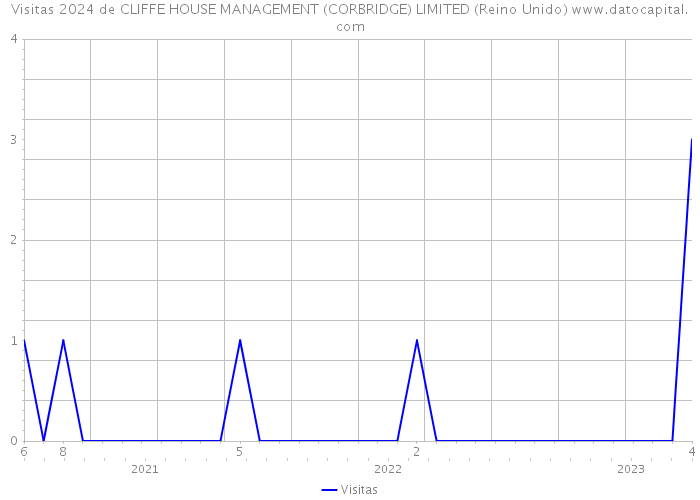 Visitas 2024 de CLIFFE HOUSE MANAGEMENT (CORBRIDGE) LIMITED (Reino Unido) 