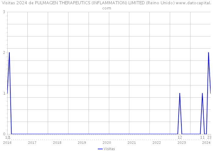 Visitas 2024 de PULMAGEN THERAPEUTICS (INFLAMMATION) LIMITED (Reino Unido) 