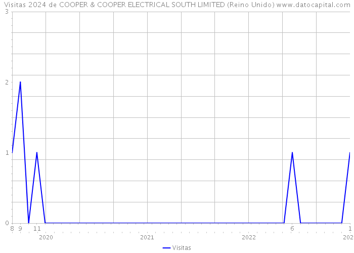 Visitas 2024 de COOPER & COOPER ELECTRICAL SOUTH LIMITED (Reino Unido) 