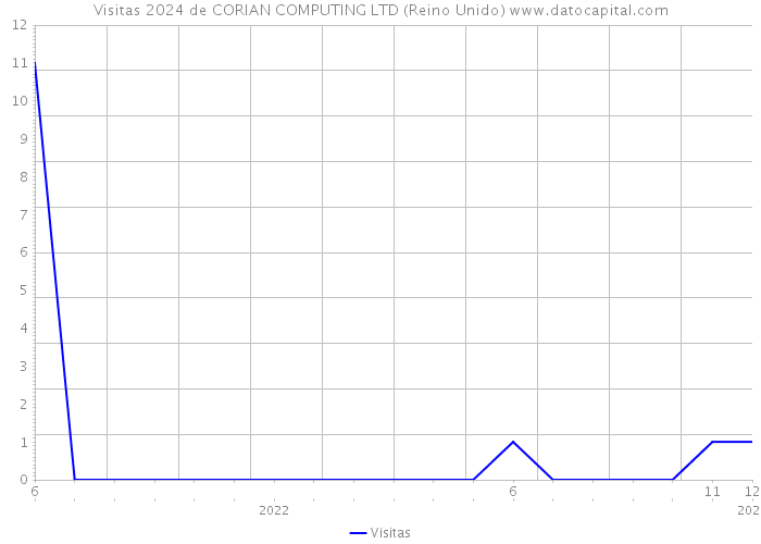 Visitas 2024 de CORIAN COMPUTING LTD (Reino Unido) 