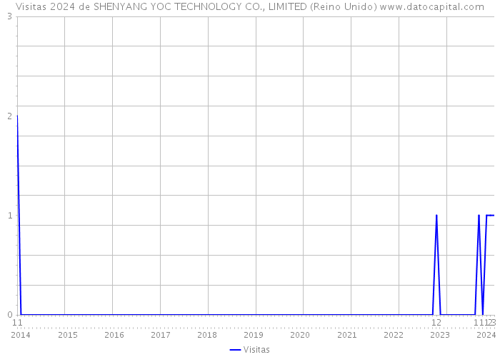 Visitas 2024 de SHENYANG YOC TECHNOLOGY CO., LIMITED (Reino Unido) 