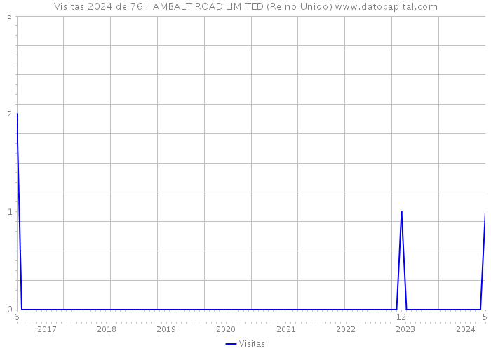 Visitas 2024 de 76 HAMBALT ROAD LIMITED (Reino Unido) 