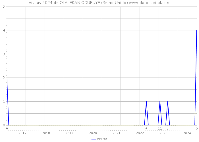 Visitas 2024 de OLALEKAN ODUFUYE (Reino Unido) 