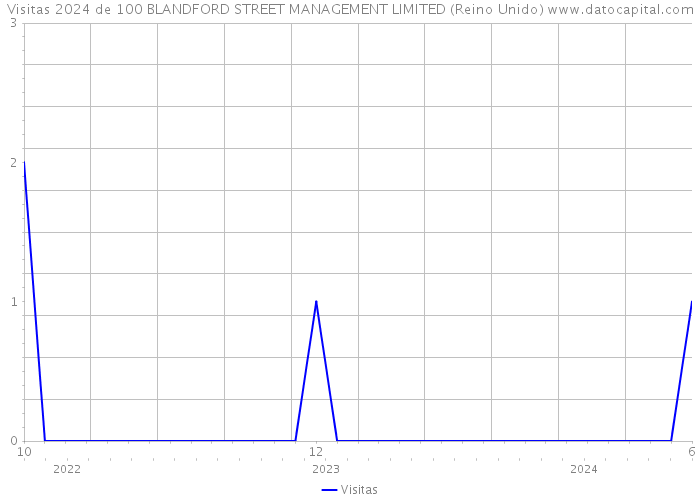 Visitas 2024 de 100 BLANDFORD STREET MANAGEMENT LIMITED (Reino Unido) 