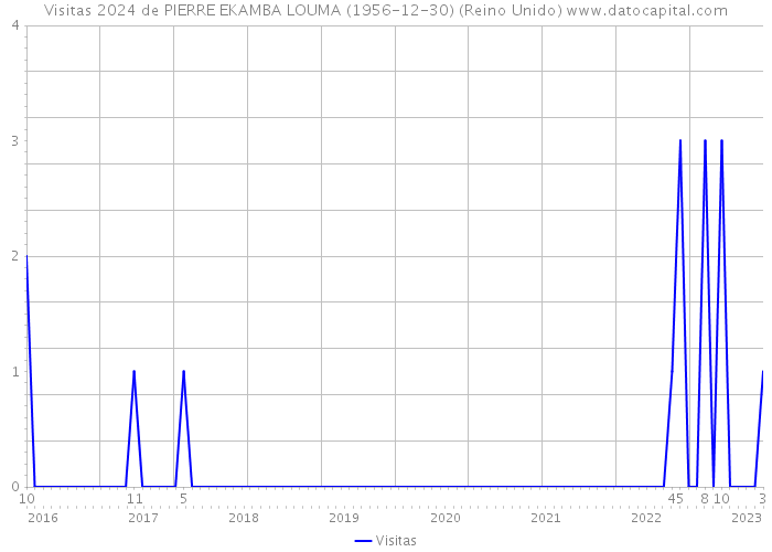 Visitas 2024 de PIERRE EKAMBA LOUMA (1956-12-30) (Reino Unido) 