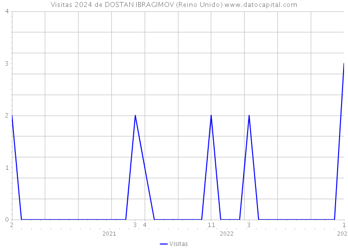 Visitas 2024 de DOSTAN IBRAGIMOV (Reino Unido) 