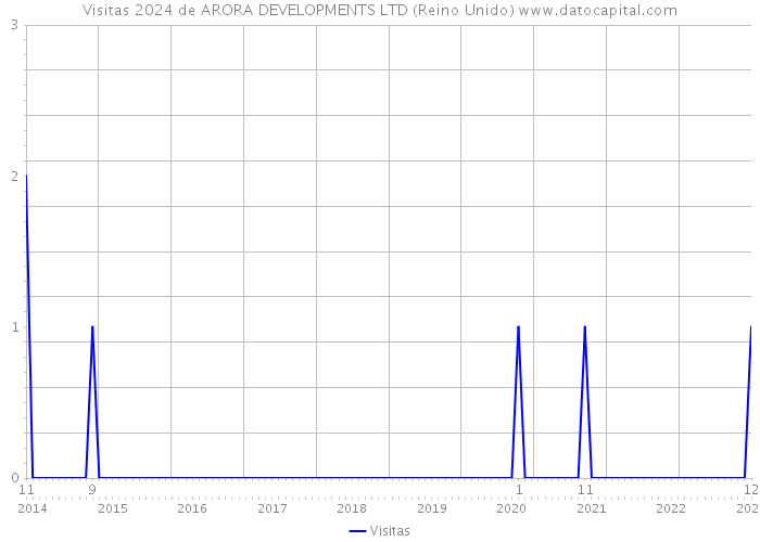 Visitas 2024 de ARORA DEVELOPMENTS LTD (Reino Unido) 