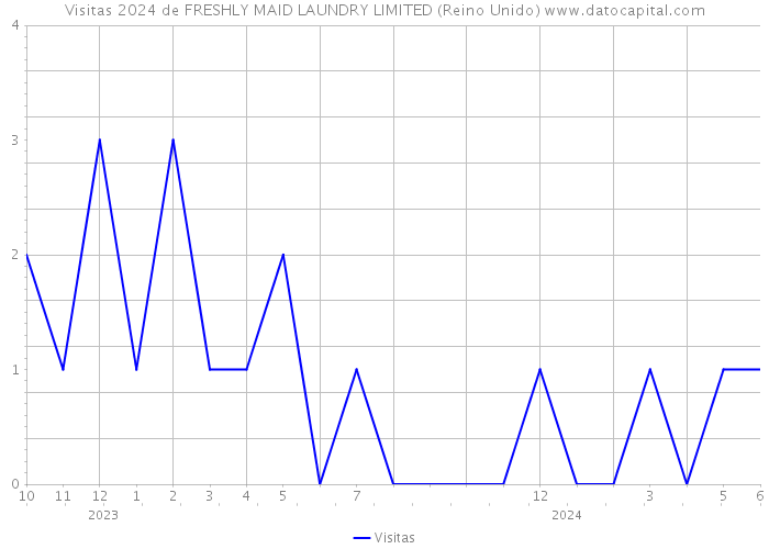 Visitas 2024 de FRESHLY MAID LAUNDRY LIMITED (Reino Unido) 