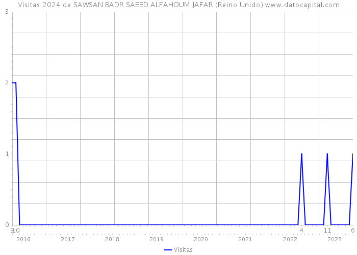 Visitas 2024 de SAWSAN BADR SAEED ALFAHOUM JAFAR (Reino Unido) 