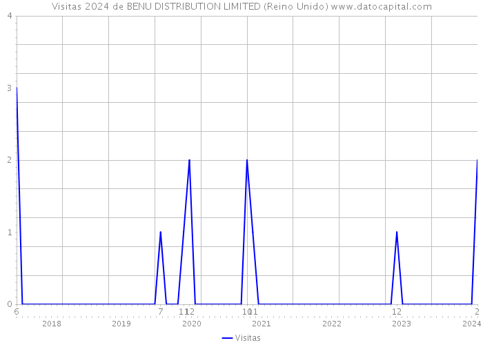 Visitas 2024 de BENU DISTRIBUTION LIMITED (Reino Unido) 