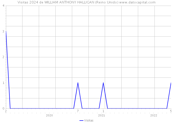 Visitas 2024 de WILLIAM ANTHONY HALLIGAN (Reino Unido) 