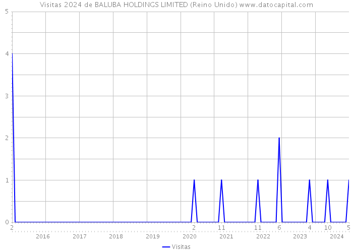 Visitas 2024 de BALUBA HOLDINGS LIMITED (Reino Unido) 