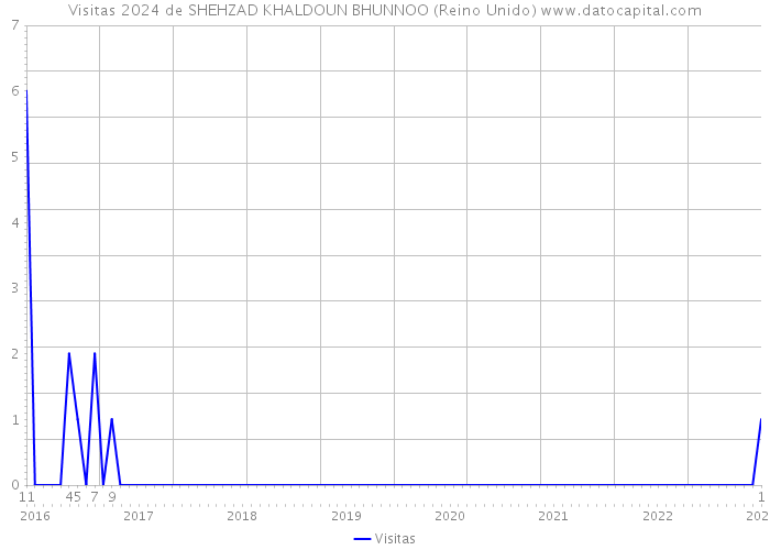 Visitas 2024 de SHEHZAD KHALDOUN BHUNNOO (Reino Unido) 