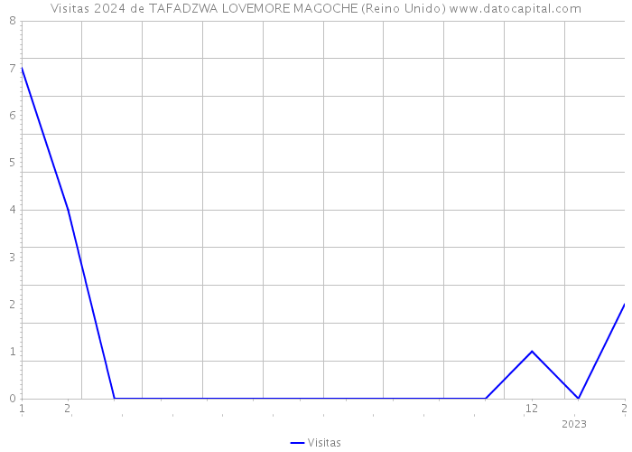 Visitas 2024 de TAFADZWA LOVEMORE MAGOCHE (Reino Unido) 