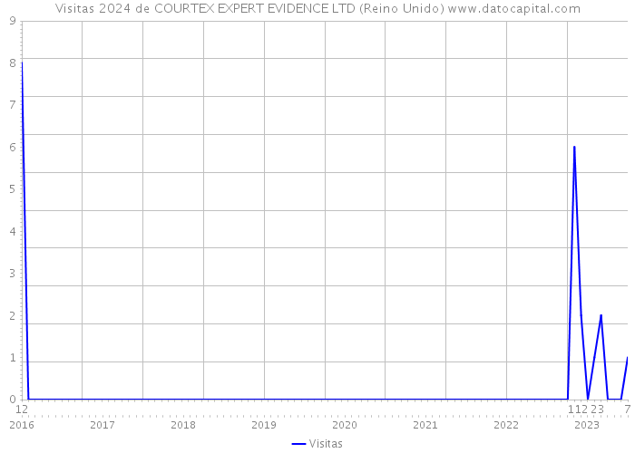 Visitas 2024 de COURTEX EXPERT EVIDENCE LTD (Reino Unido) 